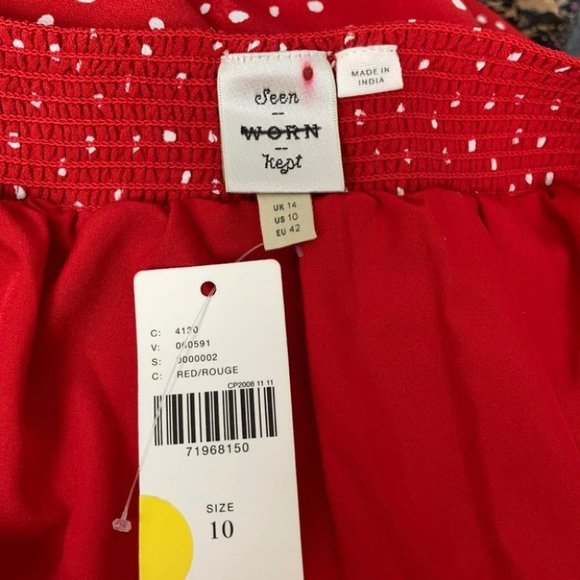 Anthropologie Seen Worn Kept Polka Dot Slip Dress - Picture 8 of 12